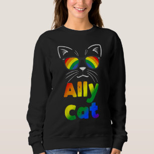 Ally Cat Transgender Trans Pride Stuff Flag Transs Sweatshirt