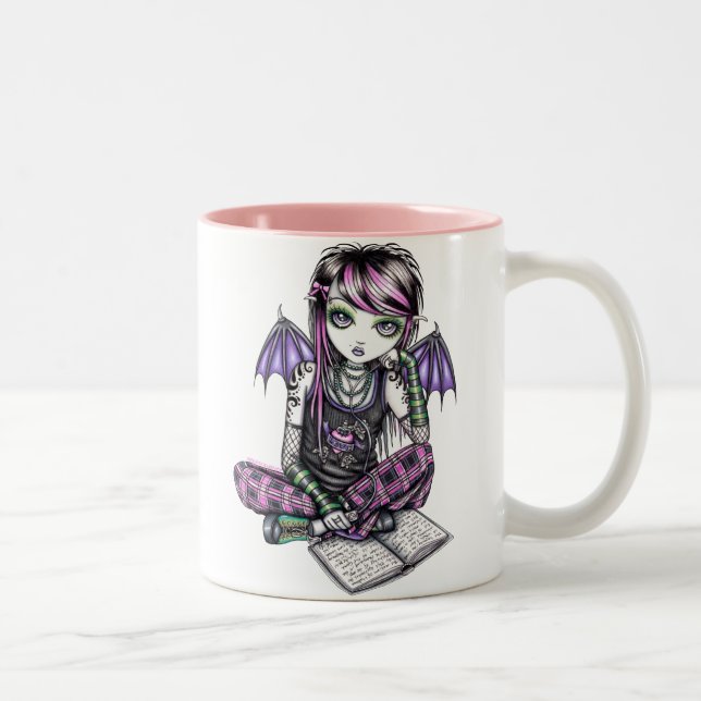 "Ally" Emo School Girl Fairy Art Mug (Right)