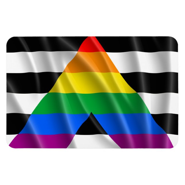 ALLY FLAG FLYING -.png Magnet (Horizontal)