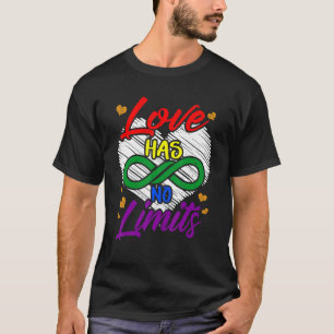 Ally Gay Pride Love Has No Limits Saying Infinity  T-Shirt