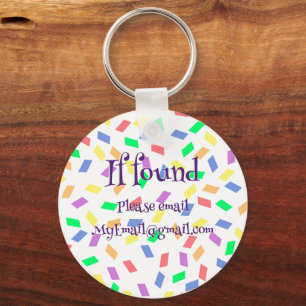 Ally in purple pastel rainbow sprinkles key ring