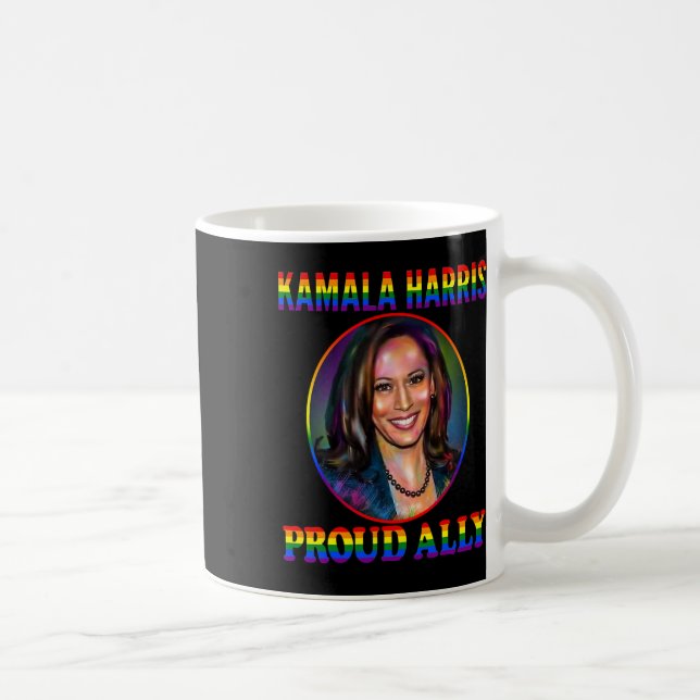 Ally Kamala Harris Our Vp Lgbt Flag Gay Pride Mont Coffee Mug (Right)