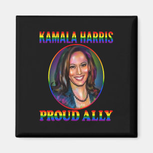 Ally Kamala Harris Our Vp Lgbt Flag Gay Pride Mont Magnet