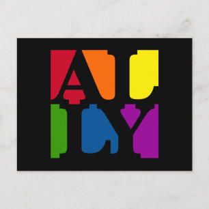 Ally Pop Black Postcard