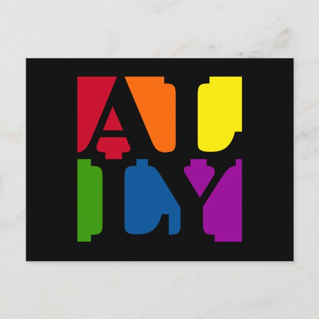 Ally Pop Black Postcard (Front)