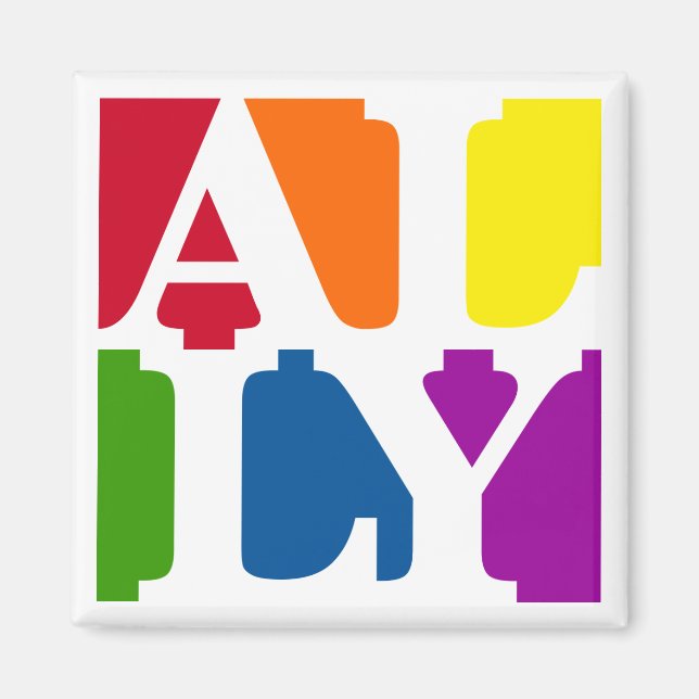 Ally Pop Square White Magnet (Front)