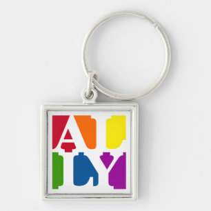 Ally Pop White Keychain