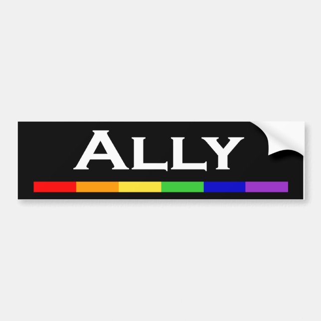 Ally Pride Bumper Sticlker Sticker (Front)