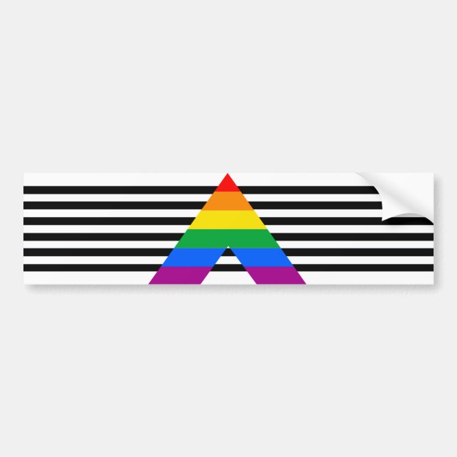 Ally Pride Flag Bumper Sticker (Front)