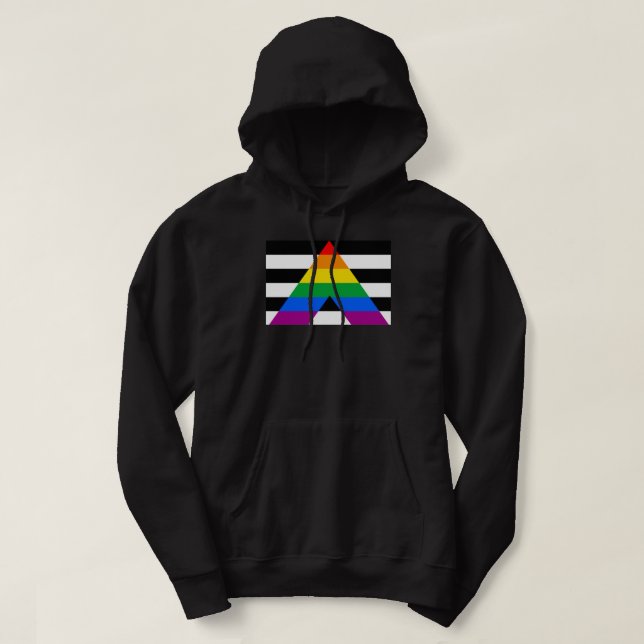 Ally Pride Flag Hoodie (Design Front)