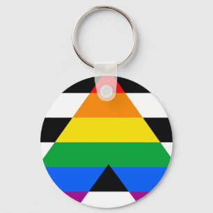 Ally Pride Flag Key Ring