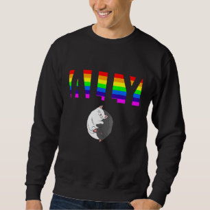 Ally Pride LGBTQ Equality Rainbow Lesbian Gay Tran Sweatshirt