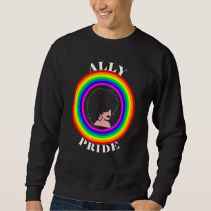 Ally Pride LGBTQ Equality Rainbow Lesbian Gay Tran Sweatshirt