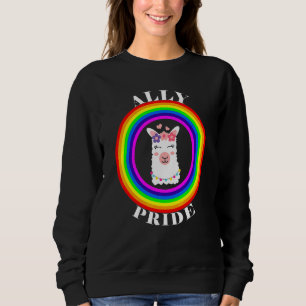 Ally Pride LGBTQ Equality Rainbow Lesbian Gay Tran Sweatshirt
