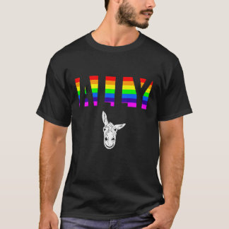 Ally Pride LGBTQ Equality Rainbow Lesbian Gay Tran T-Shirt