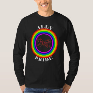 Ally Pride LGBTQ Equality Rainbow Lesbian Gay Tran T-Shirt