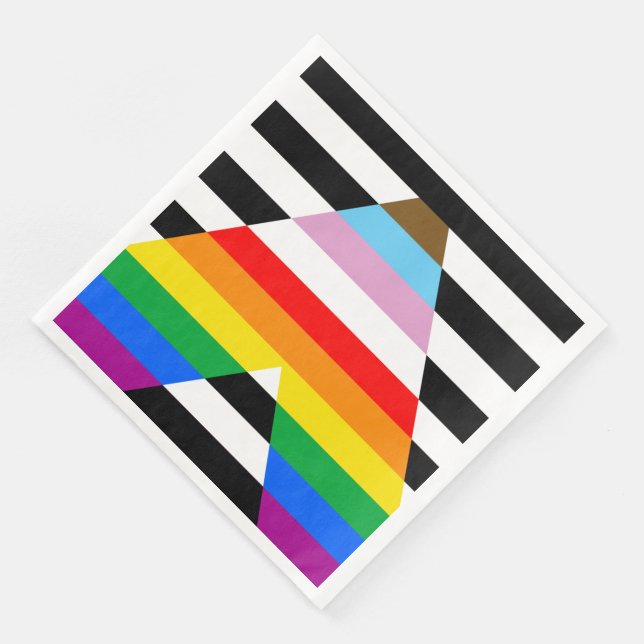 Ally Progress Pride Flag Napkin (Corner)