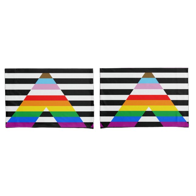 Ally Progress Pride Flag Pillowcase (Front-Set)