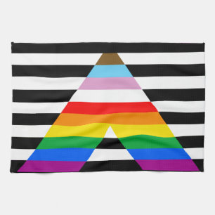 Ally Progress Pride Flag Tea Towel