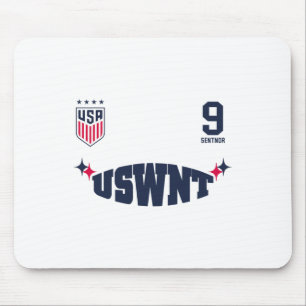 Ally Sentnor 9 White Uswnt Officially Licensed Mouse Pad