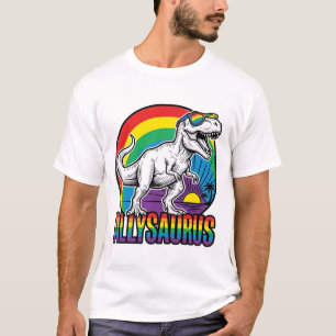Allysaurus Rainbow Dinosaur Vintage T-Shirt Design