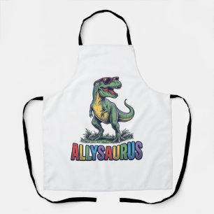 Allysaurus Vintage Dinosaur Sunglasses Shirt Desig Apron