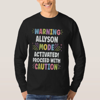 ALLYSON Personalised Name Funny Cute Custom ALLYSO T-Shirt