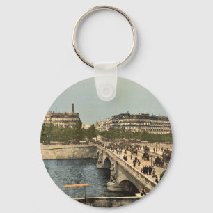 Alma bridge, Paris, France classic Photochrom Key Ring