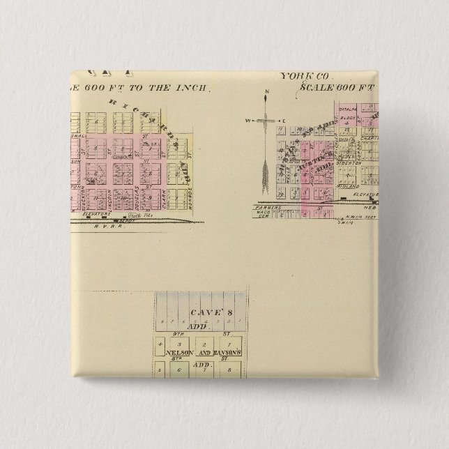 Alma, Nebraska 15 Cm Square Badge (Front)