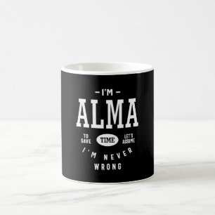 Alma Personalised Name Birthday Coffee Mug
