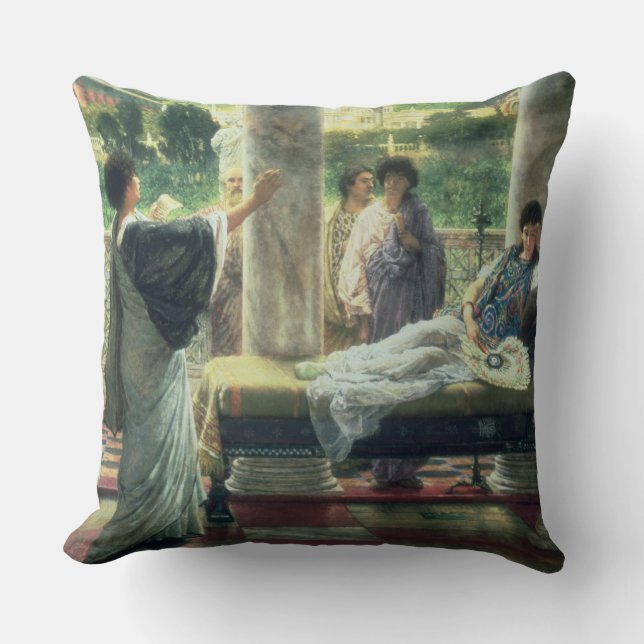 Alma-Tadema | Catullus Reading his Poems Cushion (Front)