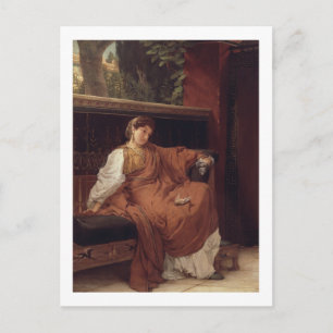Alma-Tadema Lesbia Weeping over a Sparrow Postcard
