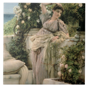 Alma-Tadema 'Thou Rose of All the Roses', 1885 Tile