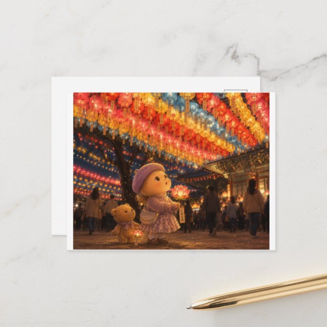 Alma Under the Lantern Sky Postcard (Front/Back In Situ)