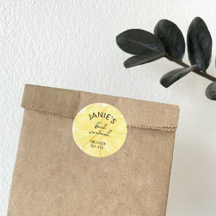 Almafi Lemon Bachelorette Party   Bridal Pin/ Classic Round Sticker