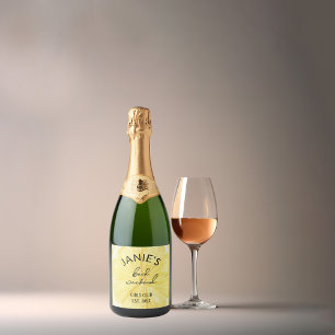 Almafi Lemon Bachelorette Party   Bridal Pin/ Sparkling Wine Label