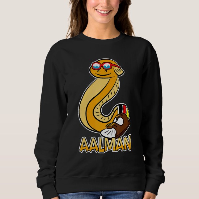 Alman Memes Eel Sandal Socks Typical German Sweatshirt (Front)