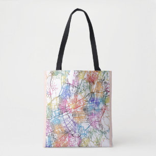 Almaty Kazakhstan City Map Tote Bag