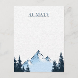 Almaty Kazakhstan Travel Postcard