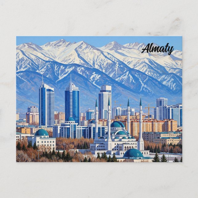 Almaty Kazakhstan Travel  Postcard (Front)