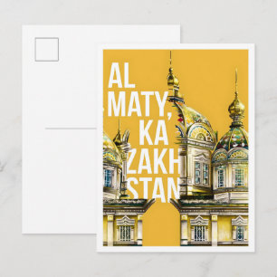 Almaty Kazakhstan Vintage Travel Postcard