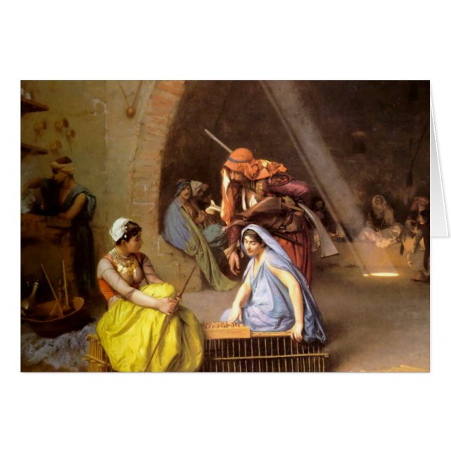 "Almehs Playing Chess In A Cafe", by Jean Leon Ger (Front Horizontal)