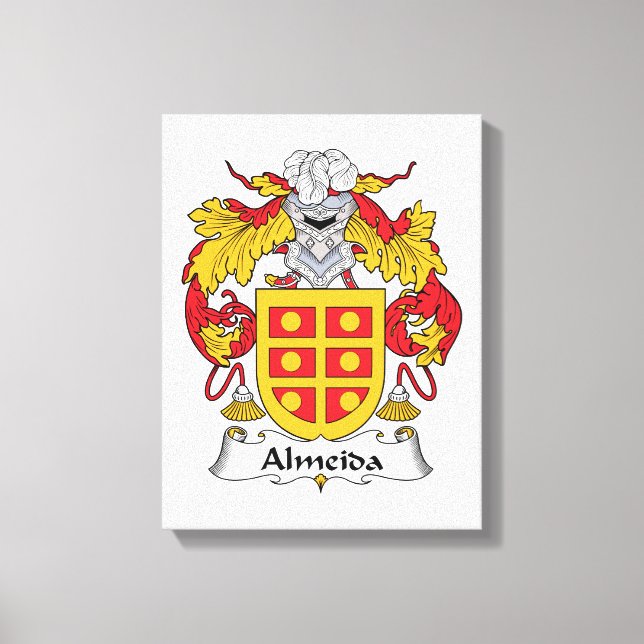 Almeida Family Crest Canvas Print (Front)