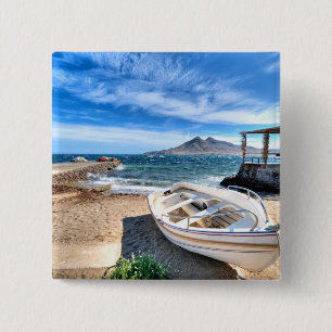 Almería, La Isleta Del Moro   Mar Mediterráneo 15 Cm Square Badge