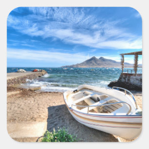 Almería, La Isleta Del Moro Mar Mediterráneo Square Sticker