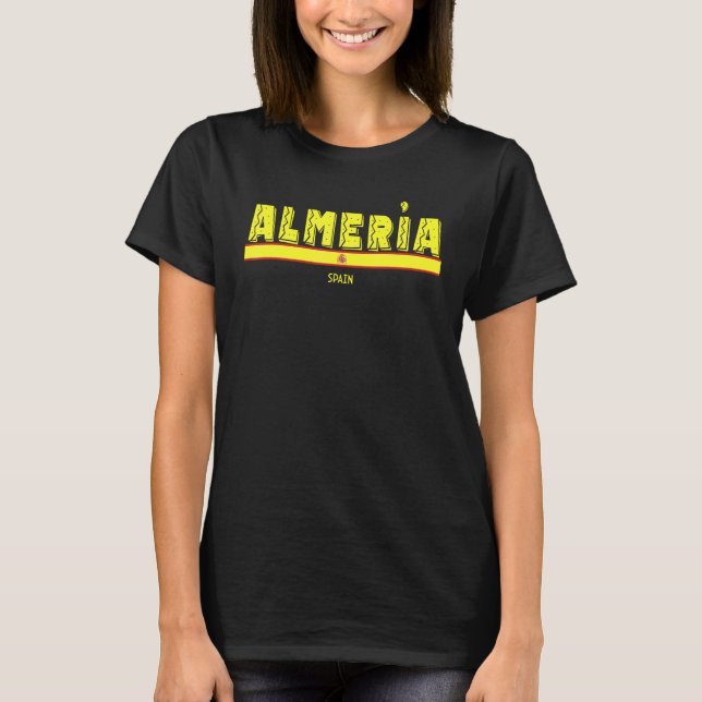 Almería Spain   Spanish Flag Espana Tourist Souven T-Shirt (Front)