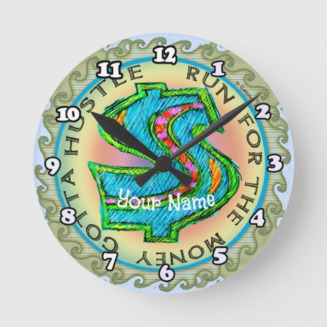 Almighty Dollar  Round Clock (Front)