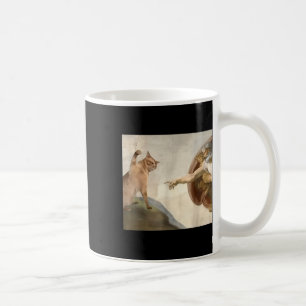 Almighty Slap Funny Cat God Creation Of Adam Meme Coffee Mug