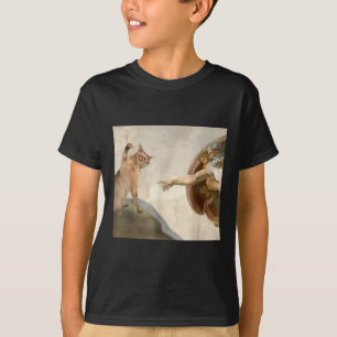 Almighty Slap Funny Cat God Creation Of Adam Meme T-Shirt