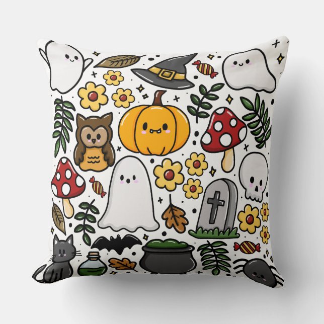 Almofada com estampa fofa de Halloween Cushion (Front)